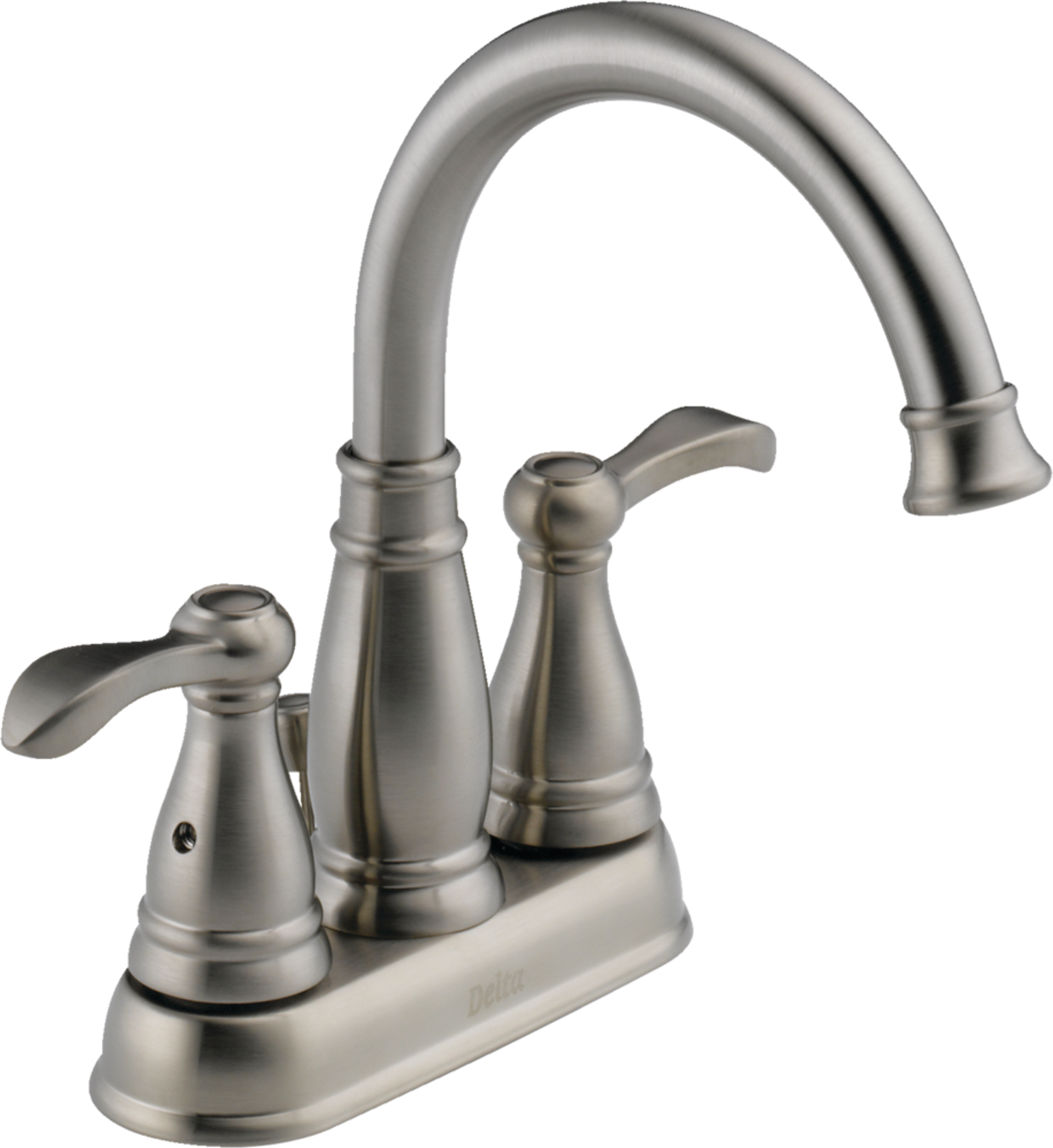 Delta Faucet Porter Double Handle Bathroom Sink Faucet, WaterSense® Certified, Brushed Nickel Front_Angled_Right