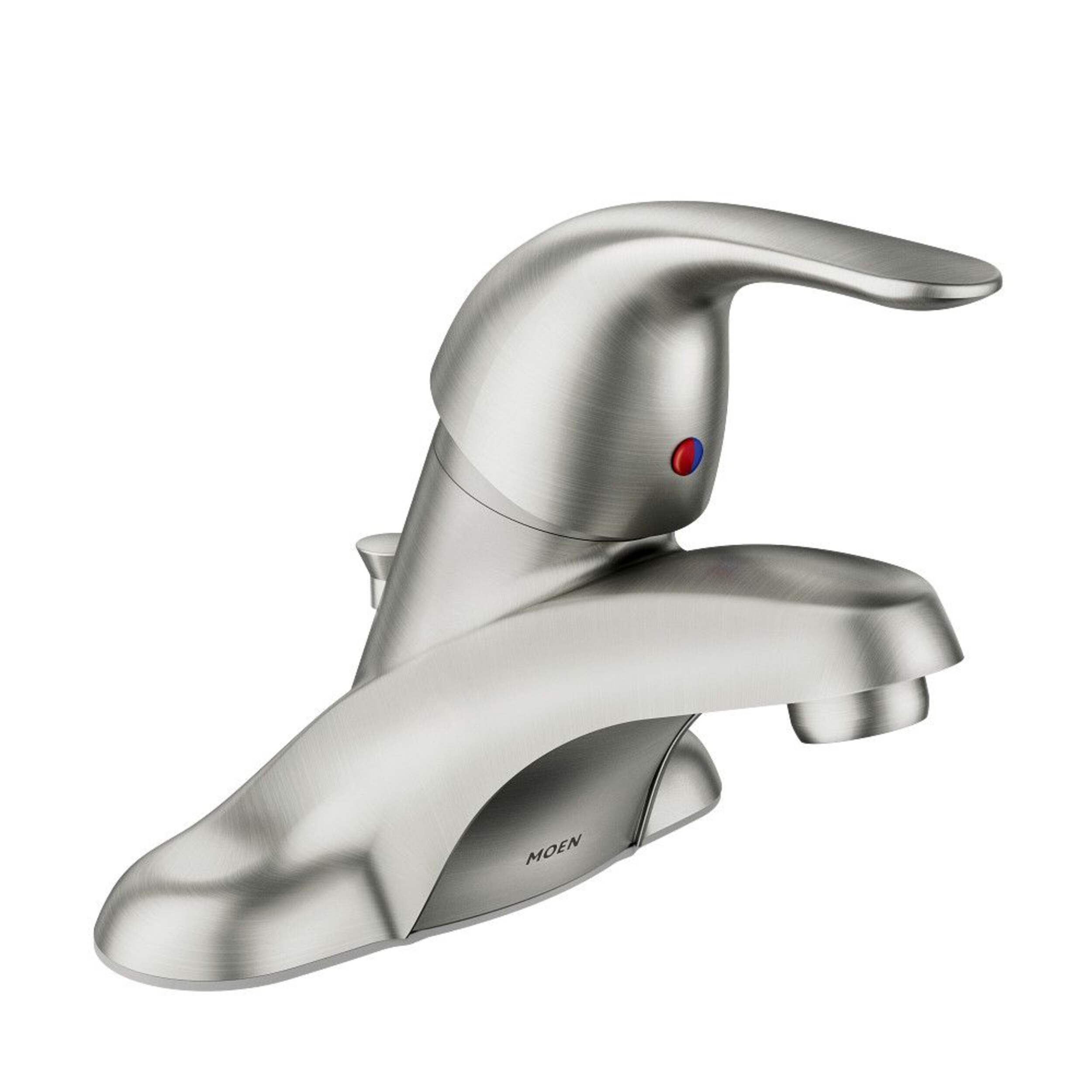 Moen Adler Single Handle Bathroom Faucet, Spot Resist™ Brushed Nickel Front_Angled_Right
