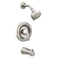 Moen Adler Single Handle Tub Shower with Posi-Temp™, Spot Resist™ Brushed Nickel Front_Angled_Right