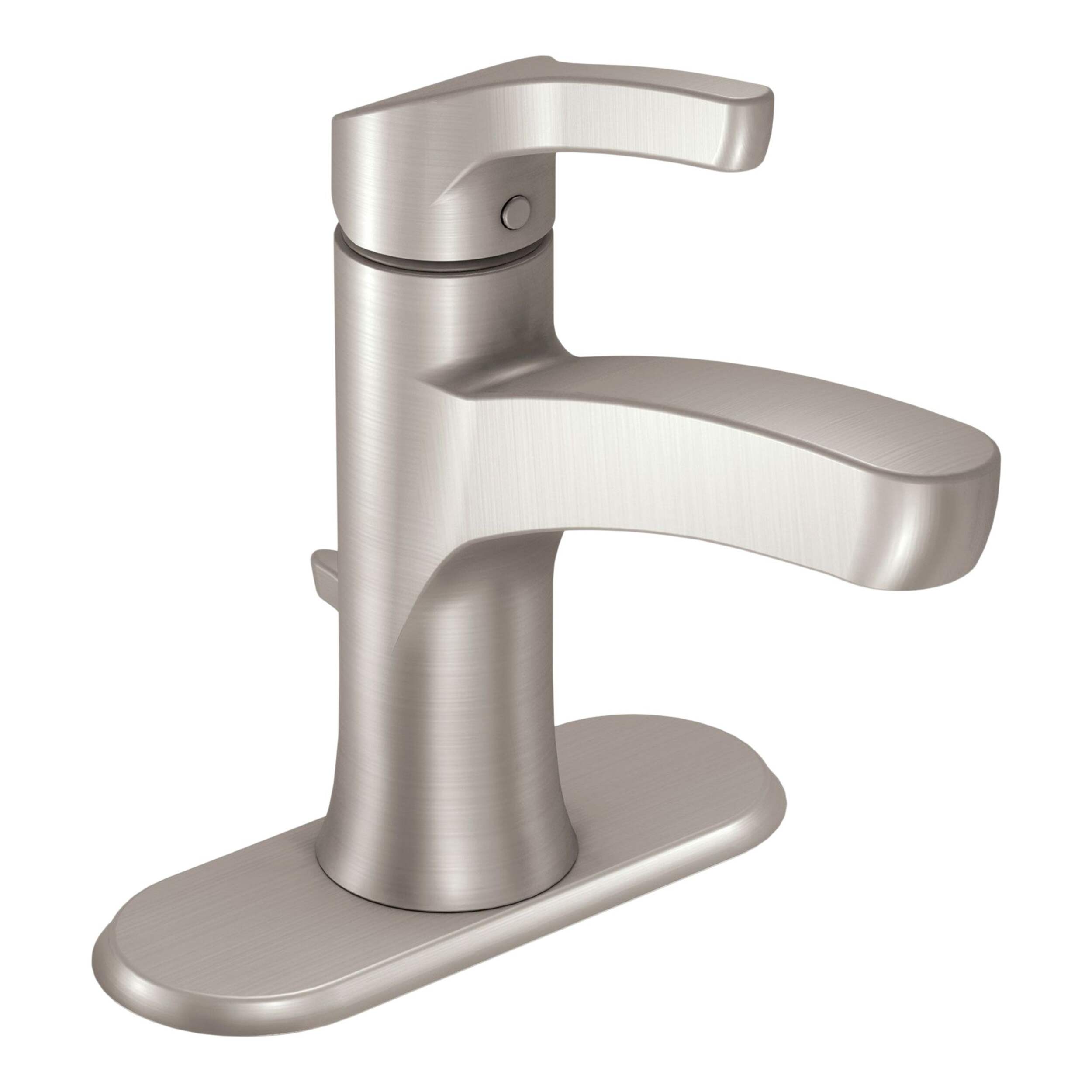 Robinet de salle de bain Moen Danika, 1 poignée, nickel brossé Spot Resist Front_Three_Fourths_Angled_Right