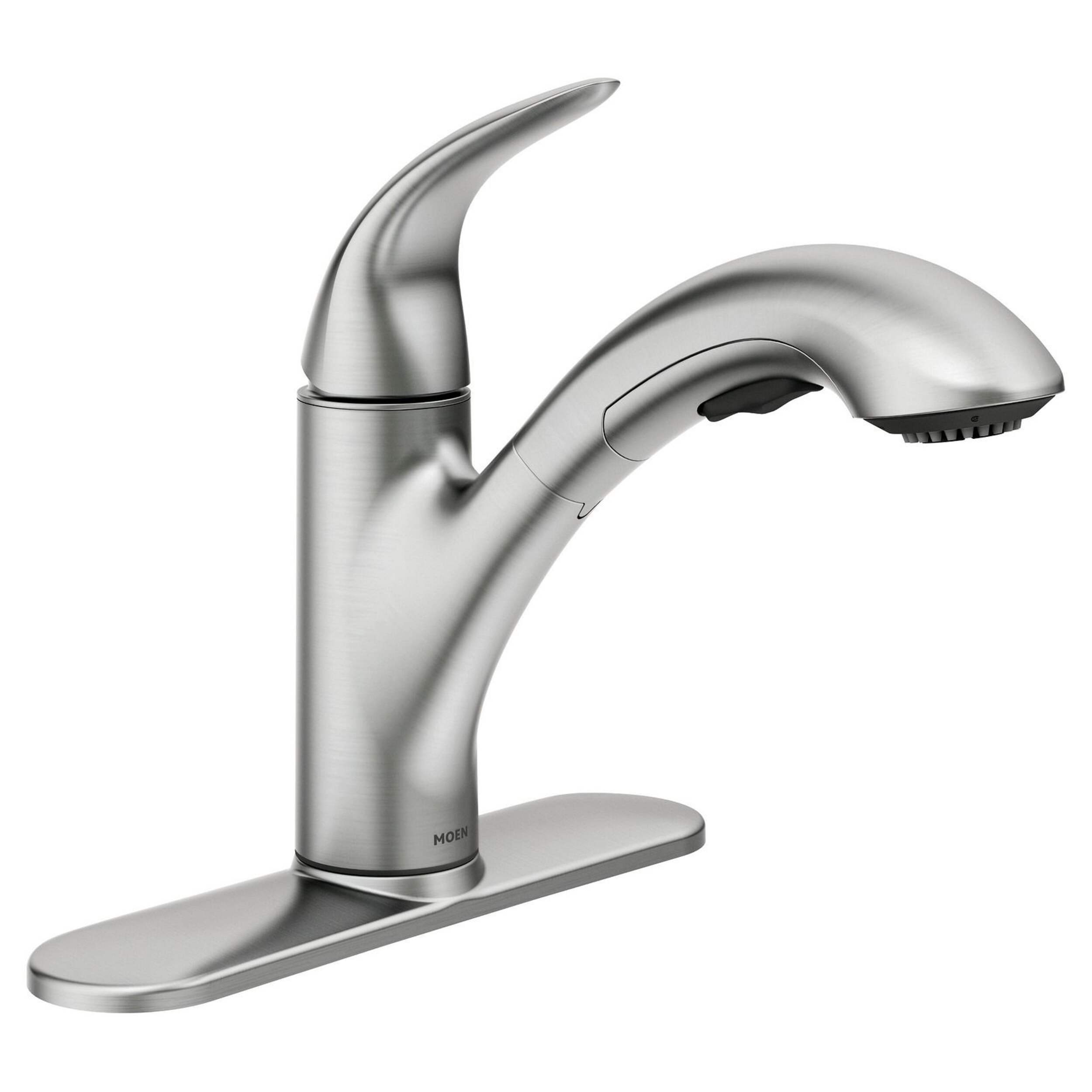 Moen Medina Single-Handle Pull-Out Kitchen Faucet, Spot Resist™ Stainless Front_Three_Fourths_Angled_Right