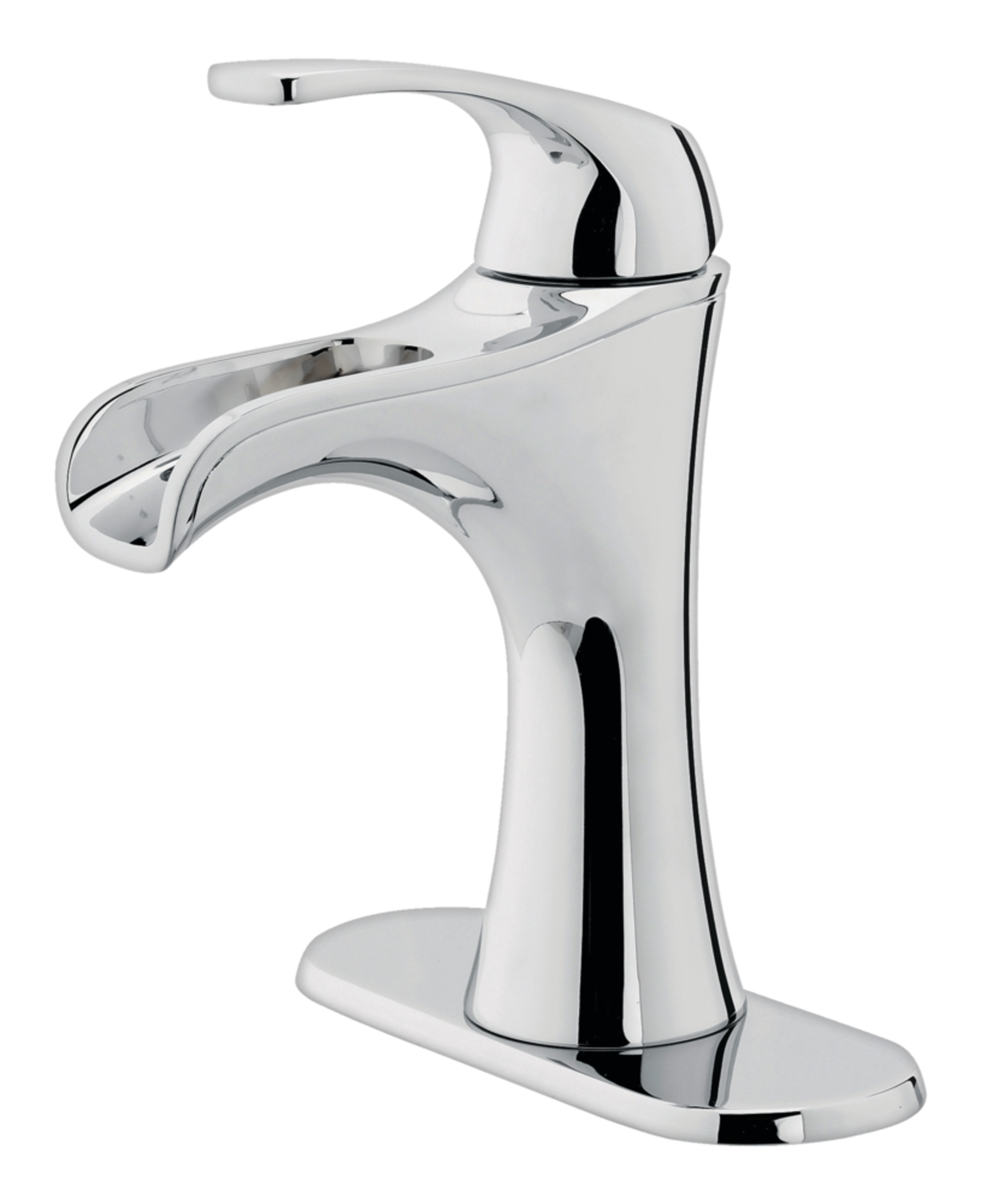 Pfister Jaida Single Handle Bathroom Sink Faucet, Push & Seal™ Drain, Polished Chrome Front_Angled_Left