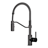Danze Jasper Single Handle Pull Down Kitchen Faucet, Matte Black Front_Three_Fourths_Angled_Left