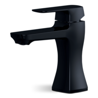 Danze Aztek Single Handle 4-in Centreset Bathroom Sink Faucet with Pop-up Drain, Matte Black Front_Three_Fourths_Angled_Left