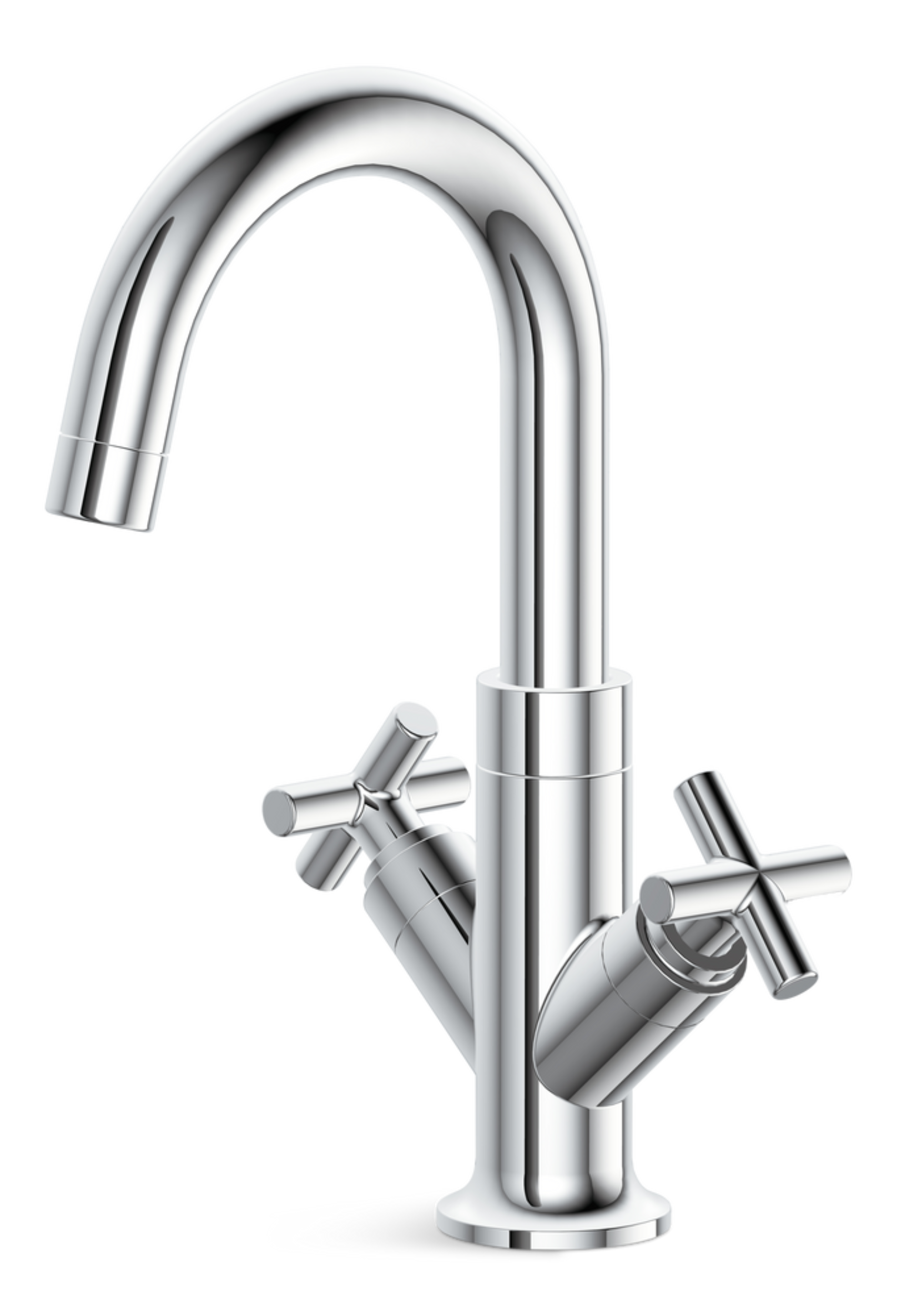 Robinet de lavabo de salle de bains central Danze Ellison à double poignée et à tirette de vidage, trou unique, 4&nbsp;po, chrome Front_Three_Fourths_Angled_Left