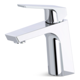 Danze Marisol Single Handle Single Hole 4-in Centerset Bathroom Sink Faucet with Pop-up Drain, Chrome Front_Three_Fourths_Angled_Left
