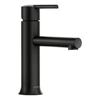 Moen Arlys Single Handle Bathroom Faucet, Matte Black Front_Angled_Right