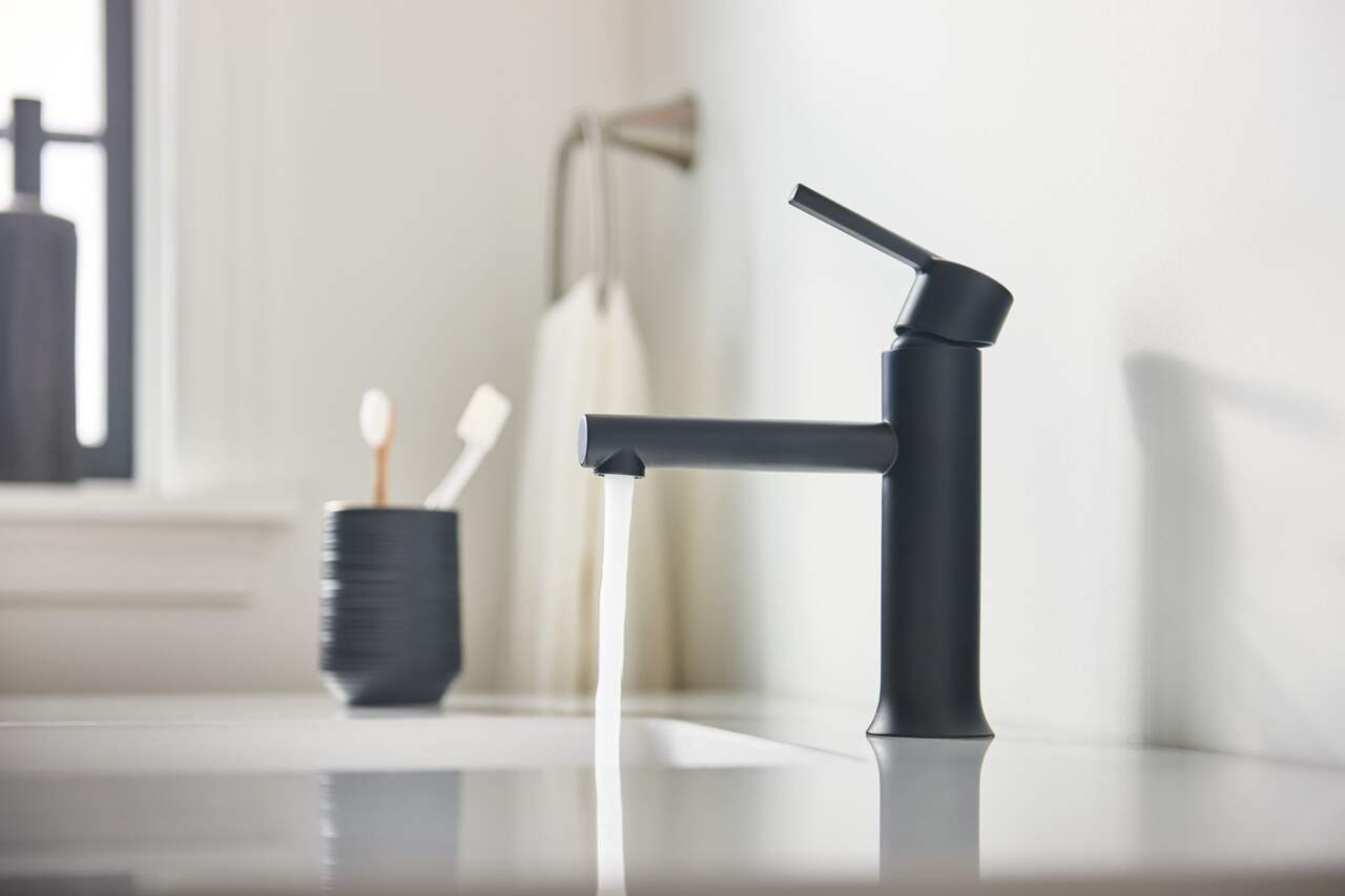 Moen® Arlys Single Handle 4-in Centerset Bathroom Sink Faucet