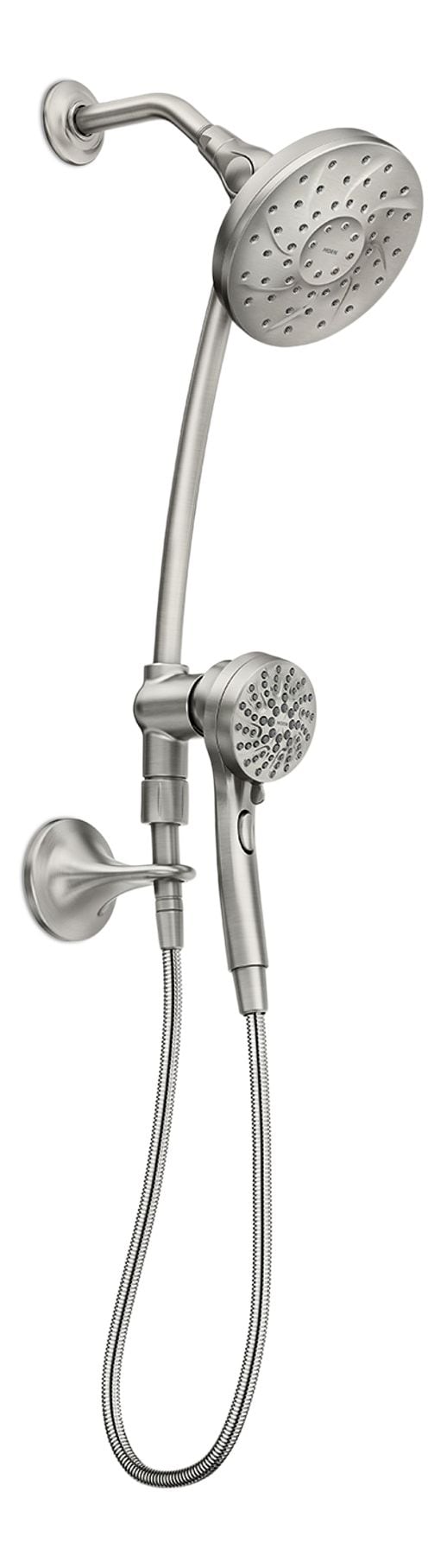Moen engage hand shower and showerhead combo kit with nickel