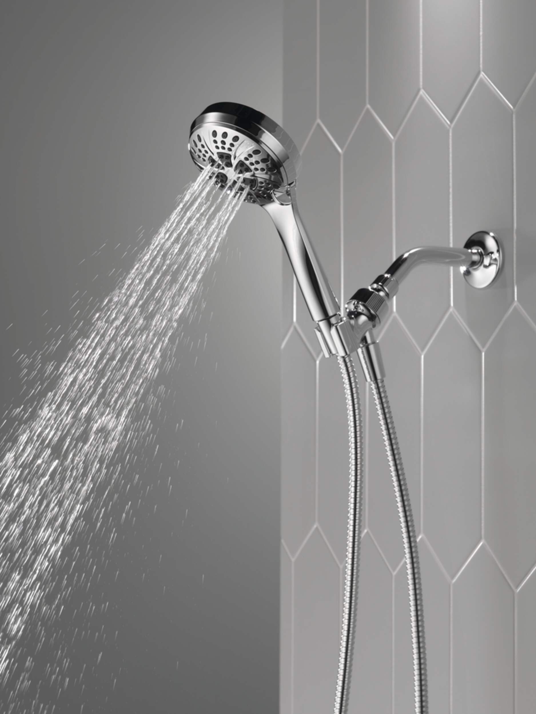 Delta Faucet 6Setting Massage Spray Handheld Shower Head, Chrome