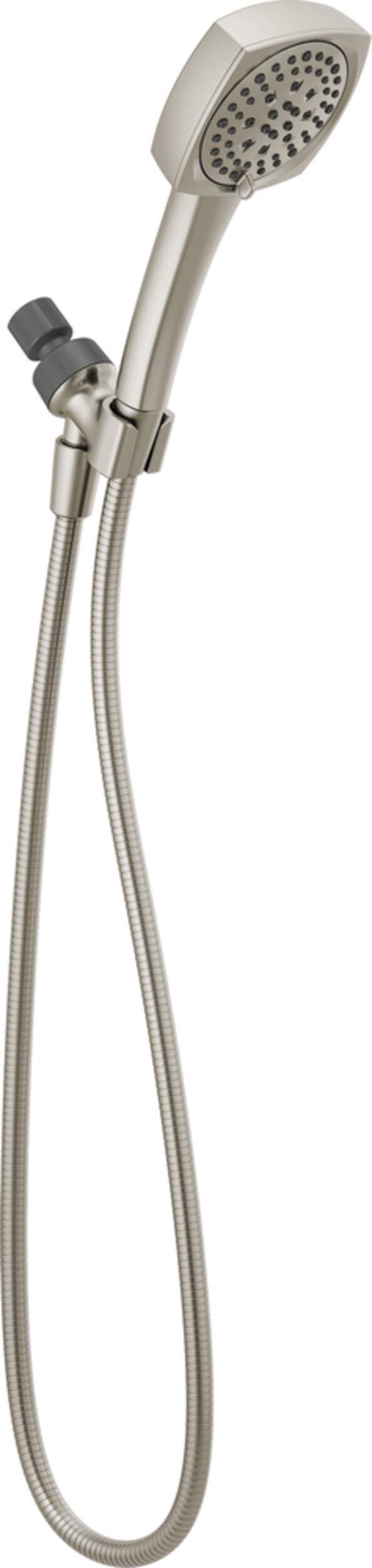 Peerless 6-Setting Square Massage Spray Handheld Shower Head, Brushed Nickel Front_Angled_Right