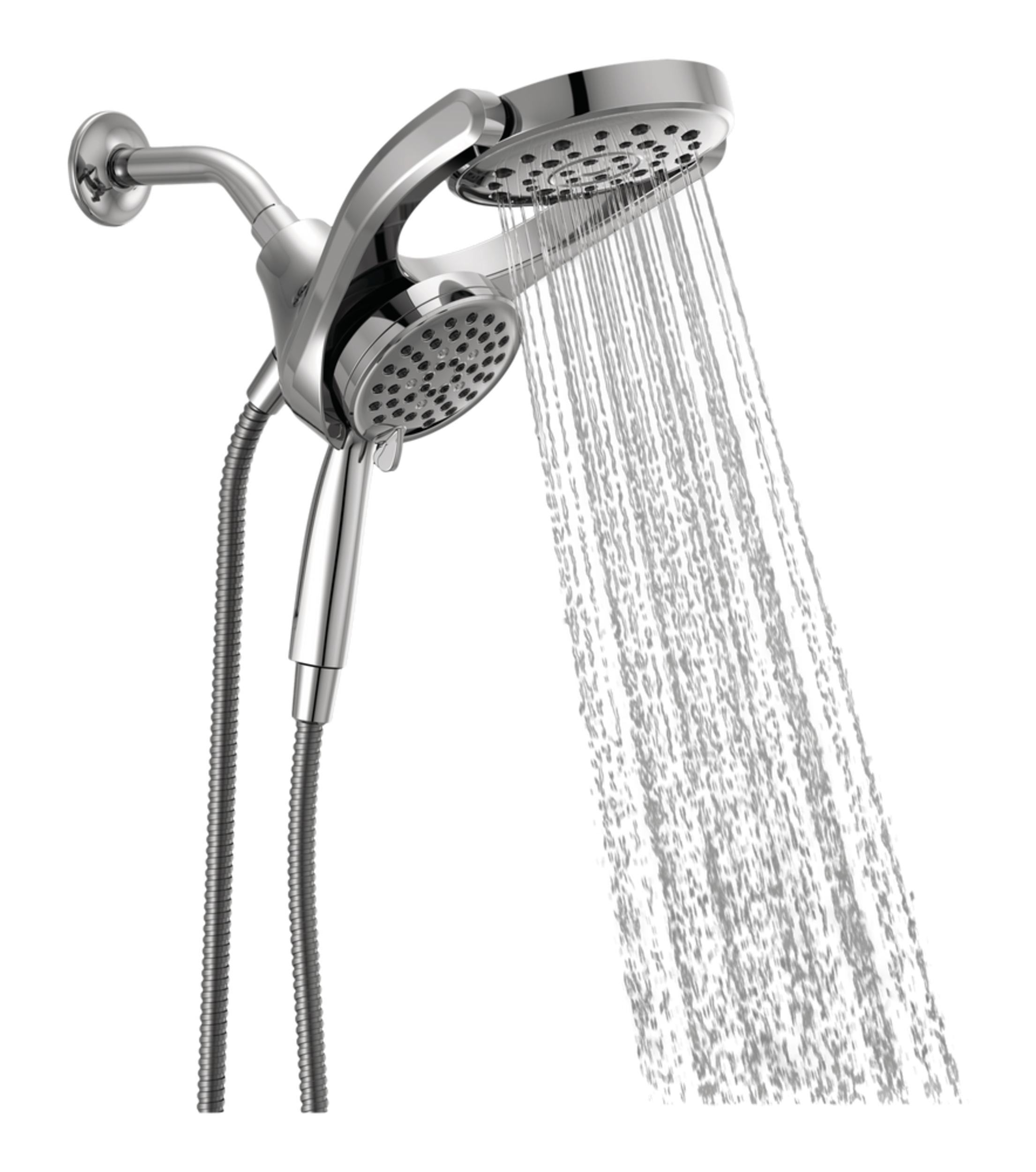 Delta Hydrorain 2 In 1 Shower Head Delta Faucet 2-in-1 HydroRain® H2Okinetic® Massage Spray & Handheld