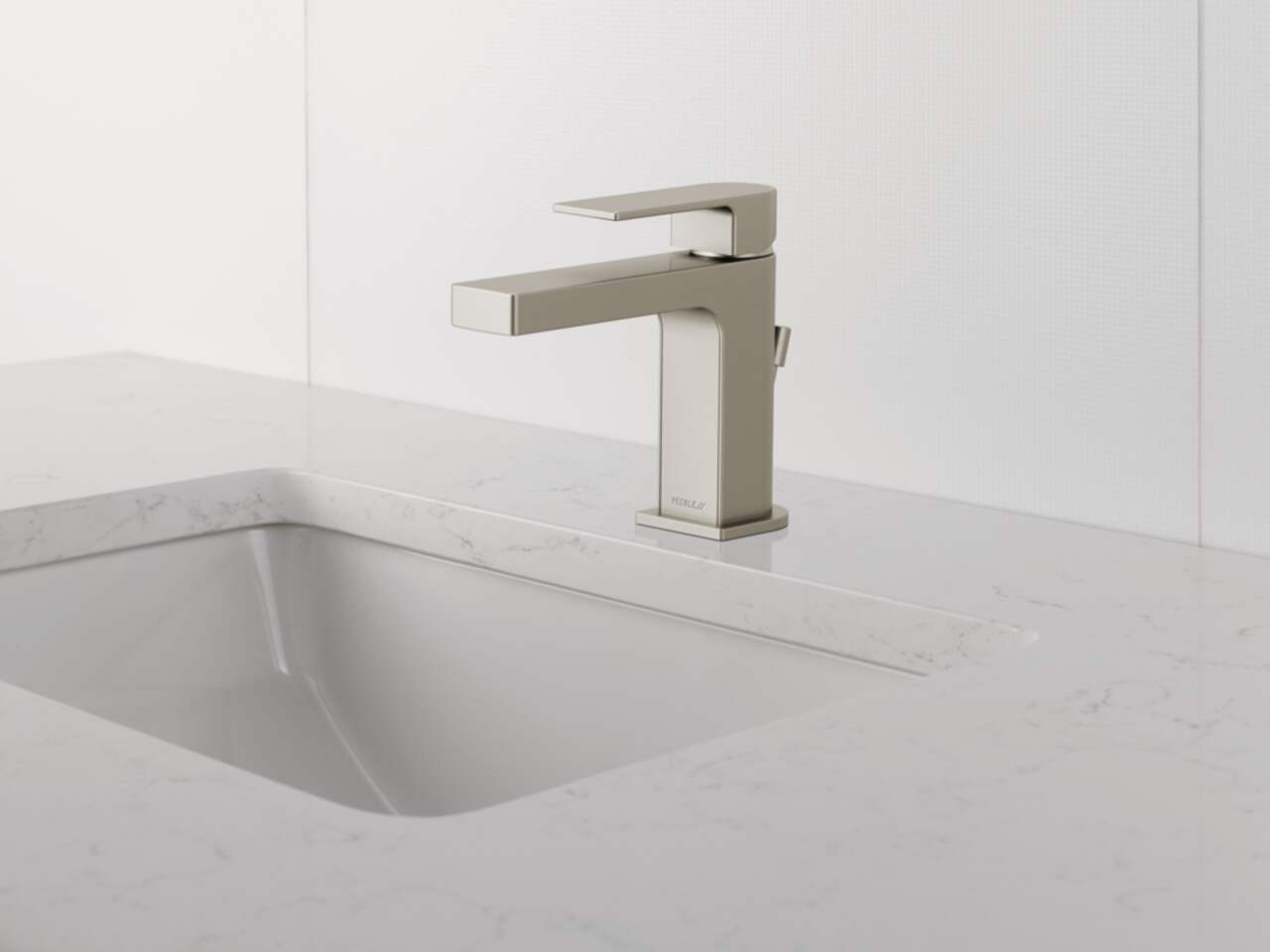 Robinet de lavabo de salle de bains à bec rigide Peerless Xander, poignée  simple et trou unique, certifié WaterSense, chrome