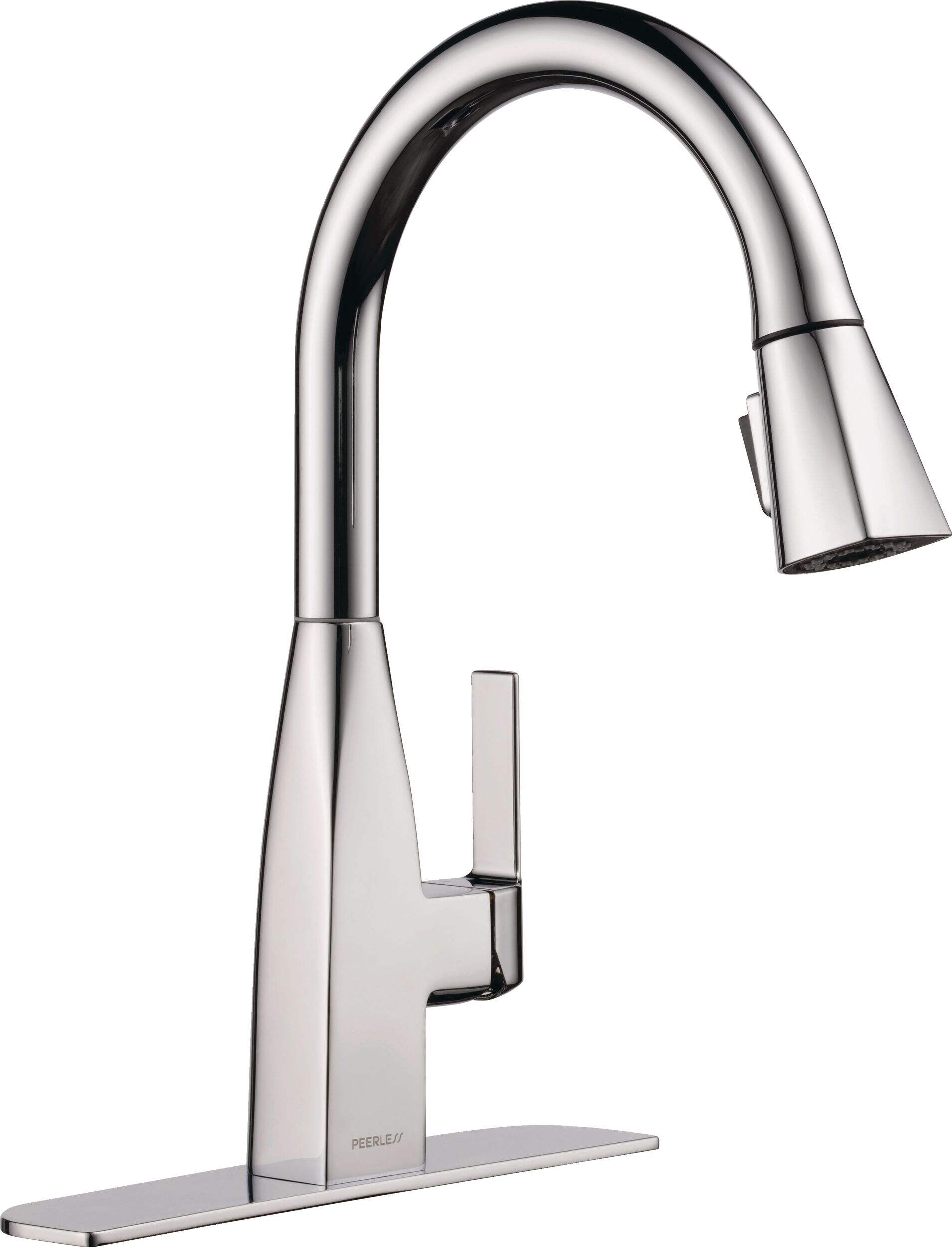 Peerless® Xander Single-Handle High Arc Pull-Down Kitchen Faucet, Chrome Front_Angled_Right
