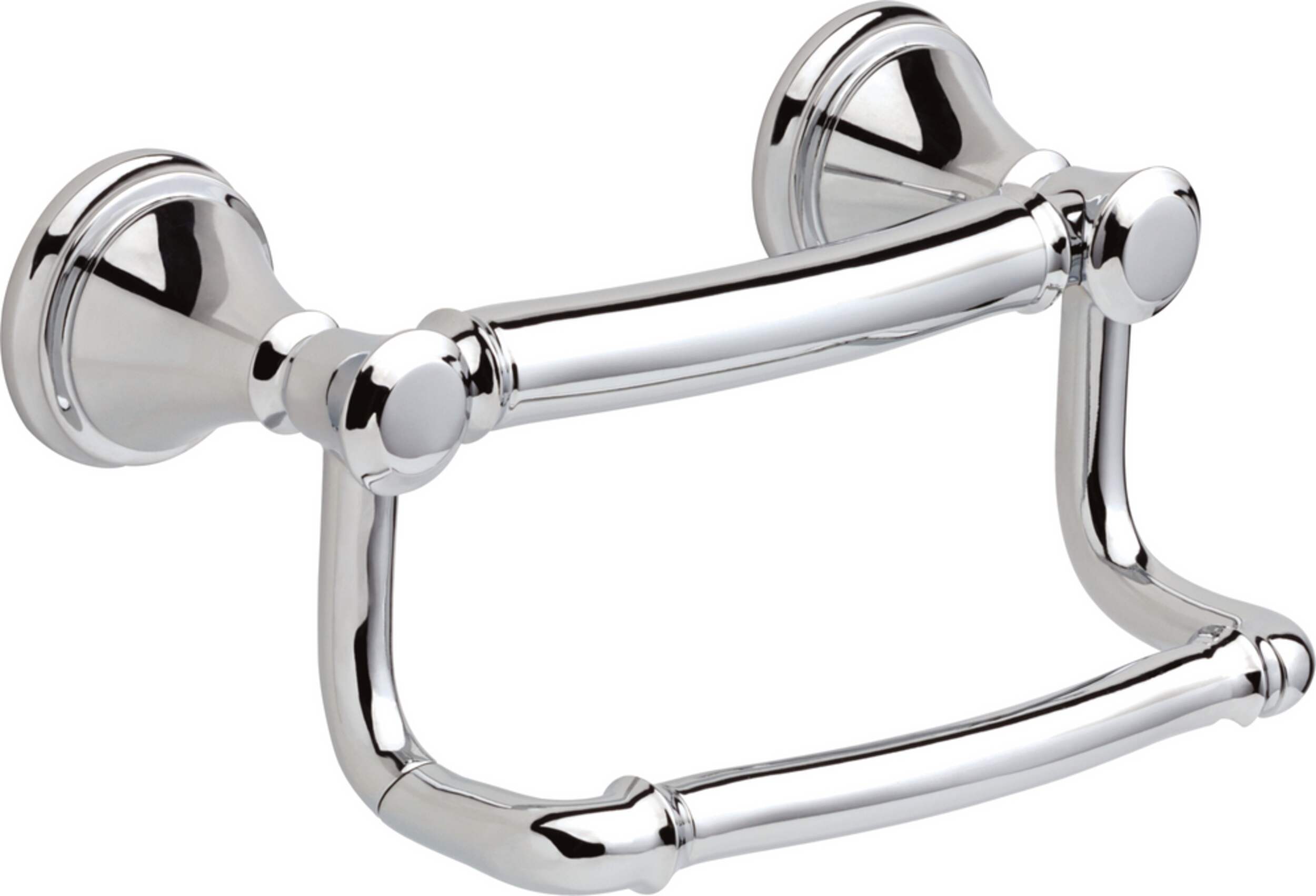 Delta Faucet Traditional Tissue Holder & Assist Bar, Chrome, 0.9x6-in Front_Angled_Right