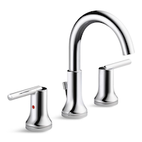 Delta Faucet Trinsic Double Handle Widespread 4-16-in Centerset Bathroom Sink Faucet with Pop-up Drain, Assorted Finishes Front_Three_Fourths_Angled_Right