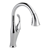 Mitigeur de cuisine à bec rétractable et à arche haute Delta Faucet Addison, poignée simple et économie d'eau, finis variés Front_Three_Fourths_Angled_Right