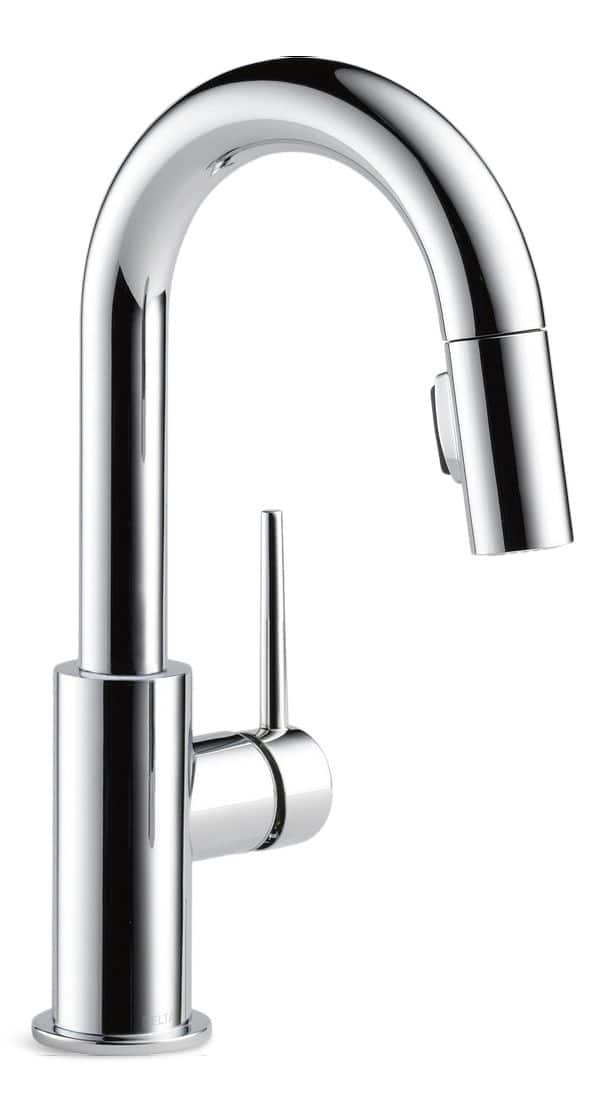 Delta Faucet Trinsic Single Handle High Arc Pull Down Bar Prep