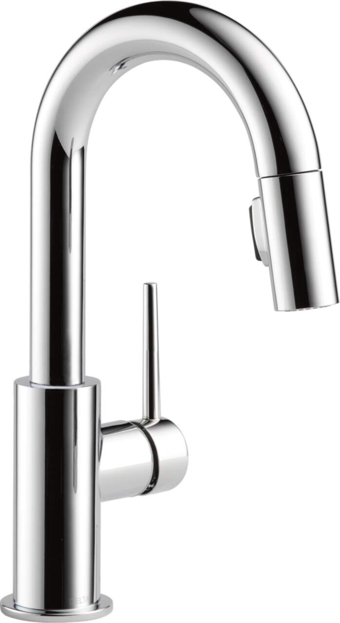 Delta Faucet Trinsic Single Handle High Arc Pull Down Bar Prep