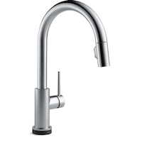 Delta Trinsic Faucet Single Handle High Arc Pull Down Kitchen Faucet Front_Three_Fourths_Angled_Right