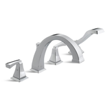Robinet de baignoire et de douche Delta Faucet Dryden Roman avec douchette, à double poignée et pression équilibrée, finis variés Front_Three_Fourths_Angled_Right