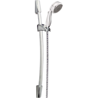 Pomme de douche à main Delta Faucet, à barre murale, 7 réglages, chrome Front_Angled_Right