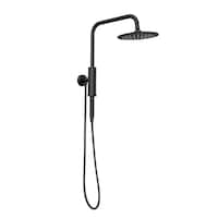 Pulse ShowerSpas Aquarius Rain Shower System with Handheld Shower Head, Matte Black Front_Angled_Right