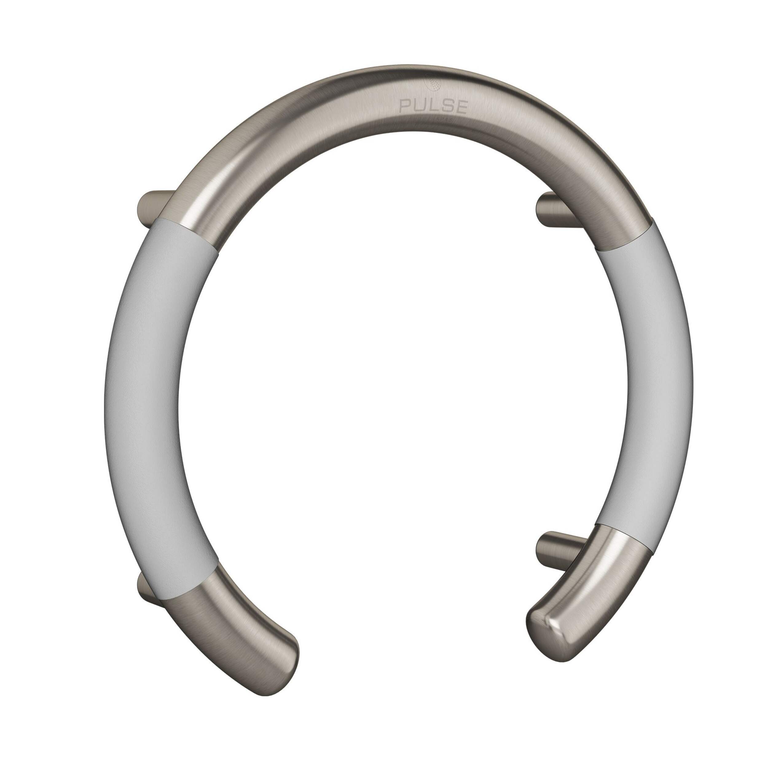 Pulse ShowerSpas ErgoValveBar Bath Grab Bar, ADA Compliant, Brushed Stainless Steel Front_Angled_Right