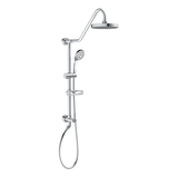 Système de douche à effet de pluie rétro PULSE ShowerSpas Kauai III, avec pomme de douche à main et barre coulissante, chrome Front_Angled_Right