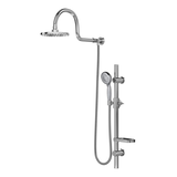 PULSE ShowerSpas Aqua Rain Shower System with Handheld Shower Head & Slide Bar, Chrome Front_Angled_Left