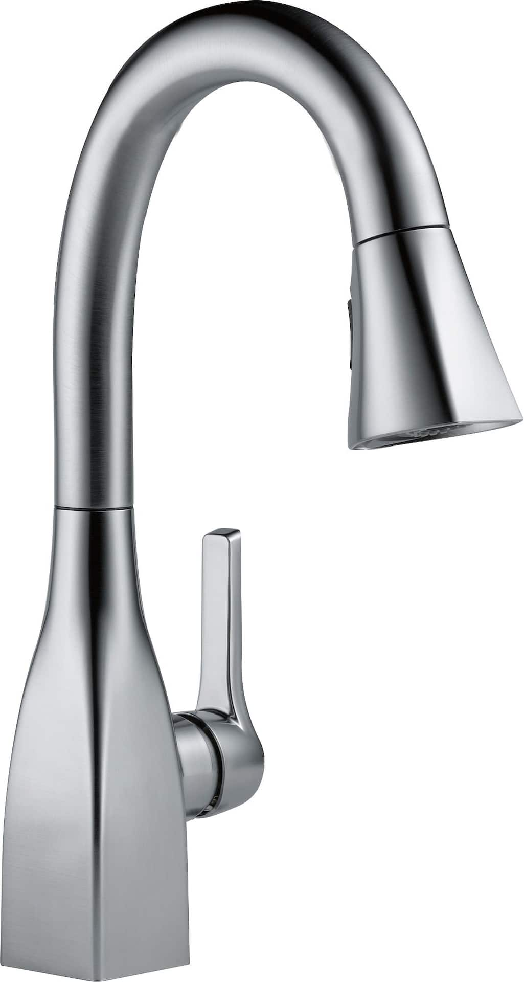 Delta Mateo 1-Handle Pull-Down Bar/Prep Faucet, Arctic Stainless ...