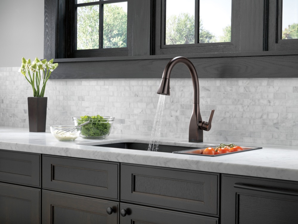 de cuisine Delta Mateo, 1 levier, bronze, avec Touch2O