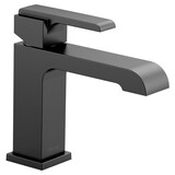 Delta Ara 1-Handle Bathroom Faucet with Metal Pop-Up, Matte Black Front_Three_Fourths_Angled_Right