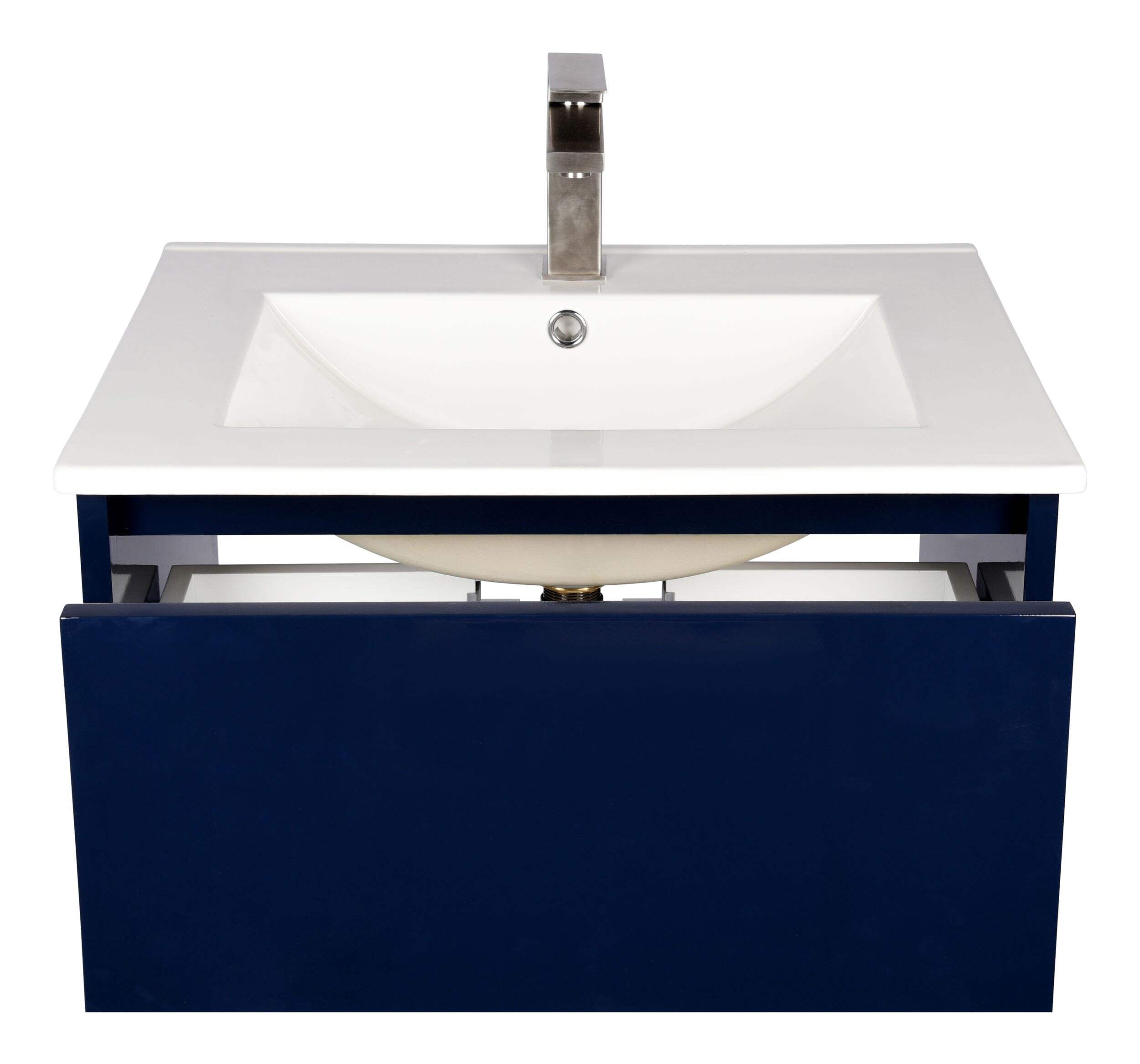 Meuble-lavabo Urban Bathe Midtown, bleu et blanc, 24 po Front_Elevated