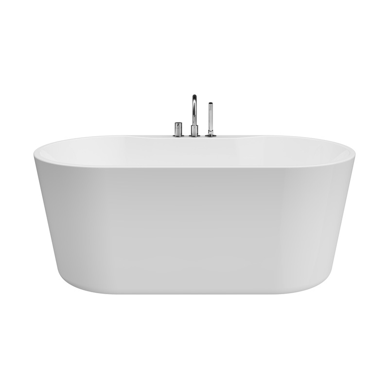A&E Bath Mirasol Retrofit Acrylic Freestanding Bathtub with Faucet