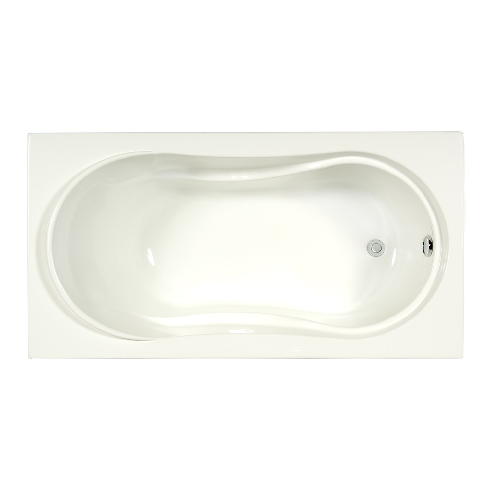 A&E Bath Romy Acrylic DropIn Bathtub with Arm & Headrest, Textured Bottom, White, 60in