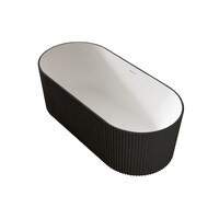 A&E Bath and Shower Morgan Freestanding Bathtub, Matte Black, Assorted Sizes Overhead_Plunge