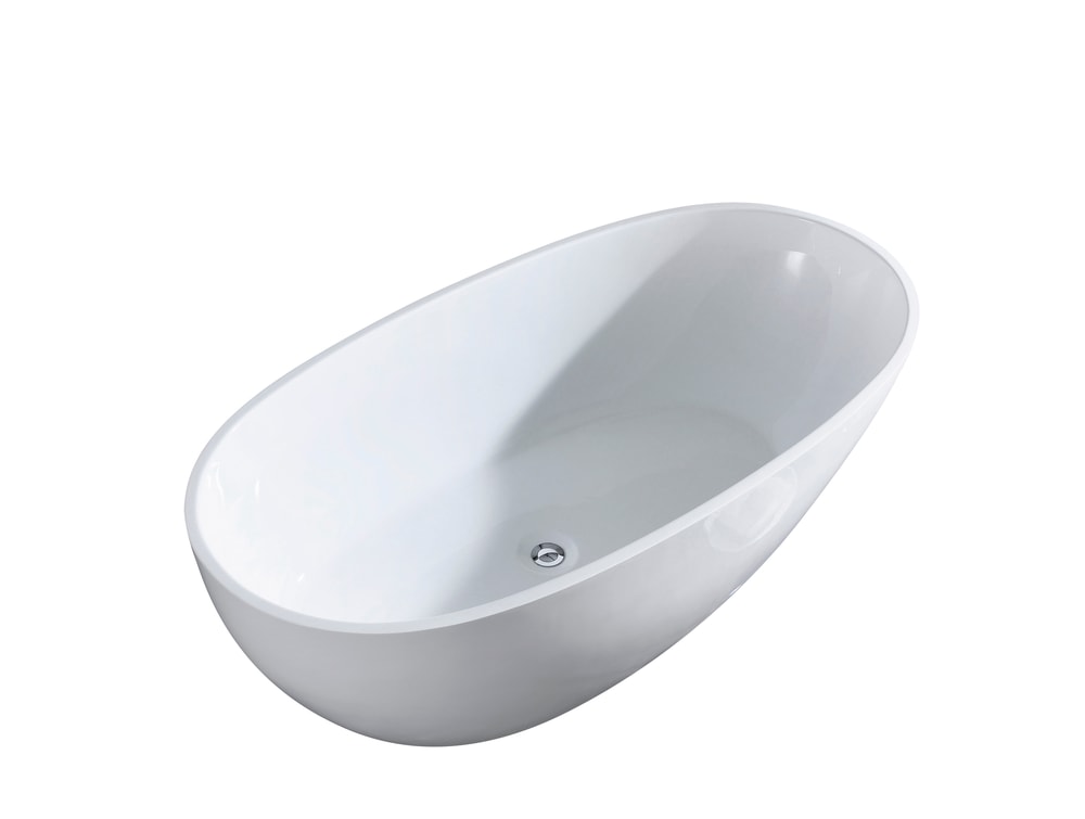 Jessamy Freestanding Bathtub, White, 67in Canadian Tire