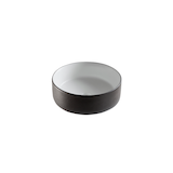 Lavabo de salle de bains en céramique Arya, noir Front_Elevated