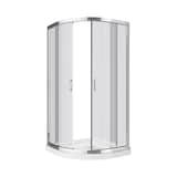 A&E Bath Taylor Acrylic Base Without Walls Shower Enclosure Kit with Sliding Door Front_Three_Fourths_Angled_Left