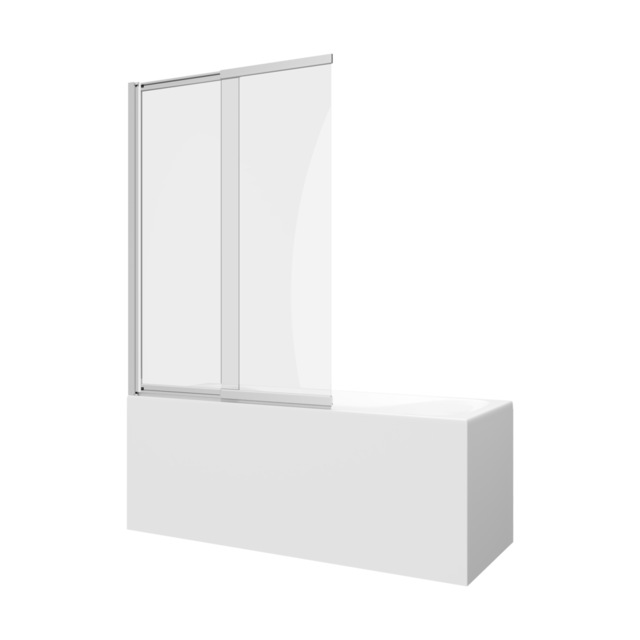 A&E Bath Margaret Bath Shower Screen with Clear Glass & Panels, 40in Canadian Tire