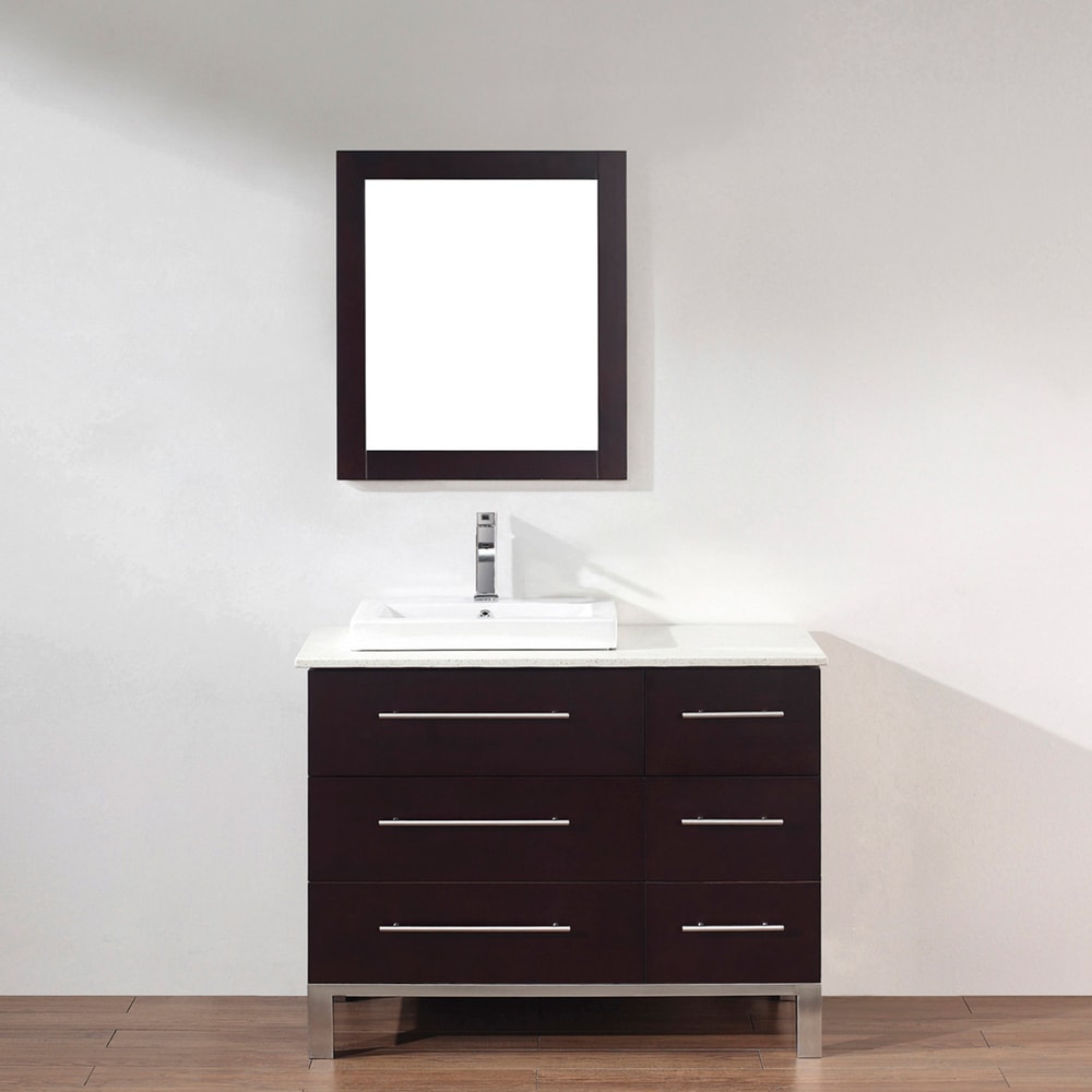 Urban Bathe Ginza Left Offset Sink Bathroom Vanity, Chai, 42in