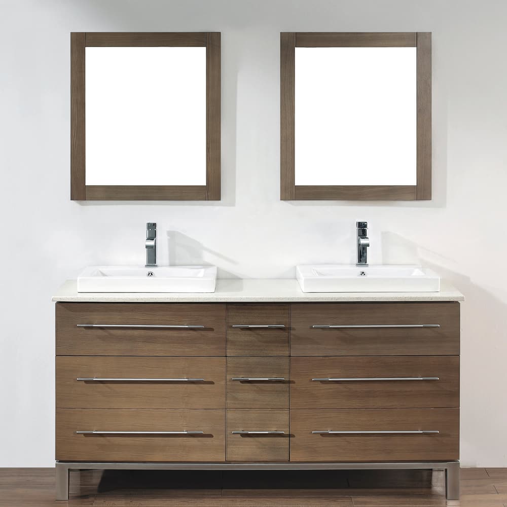 Urban Bathe Ginza Bathroom Vanity, Smoked Ash, 63-in | Canadian Tire