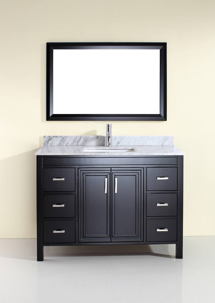 Urban Bathe Corniche Undermount Single Sink Natural Marble Top Bathroom ...