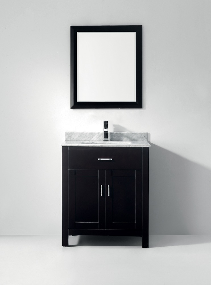 Urban Bathe Chloe Bathroom Vanity with Natural Marble Top, Espresso