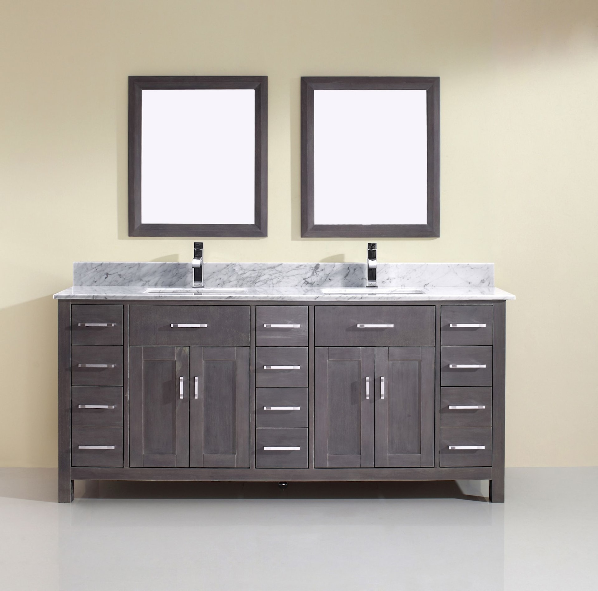 Urban Bathe Chloe Bathroom Vanity with Natural Marble Top, French Grey