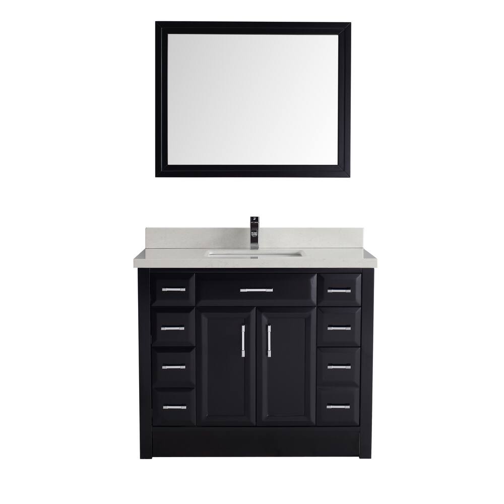 Urban Bathe Callan Bathroom Vanity with Solid Wood Top, Espresso ...