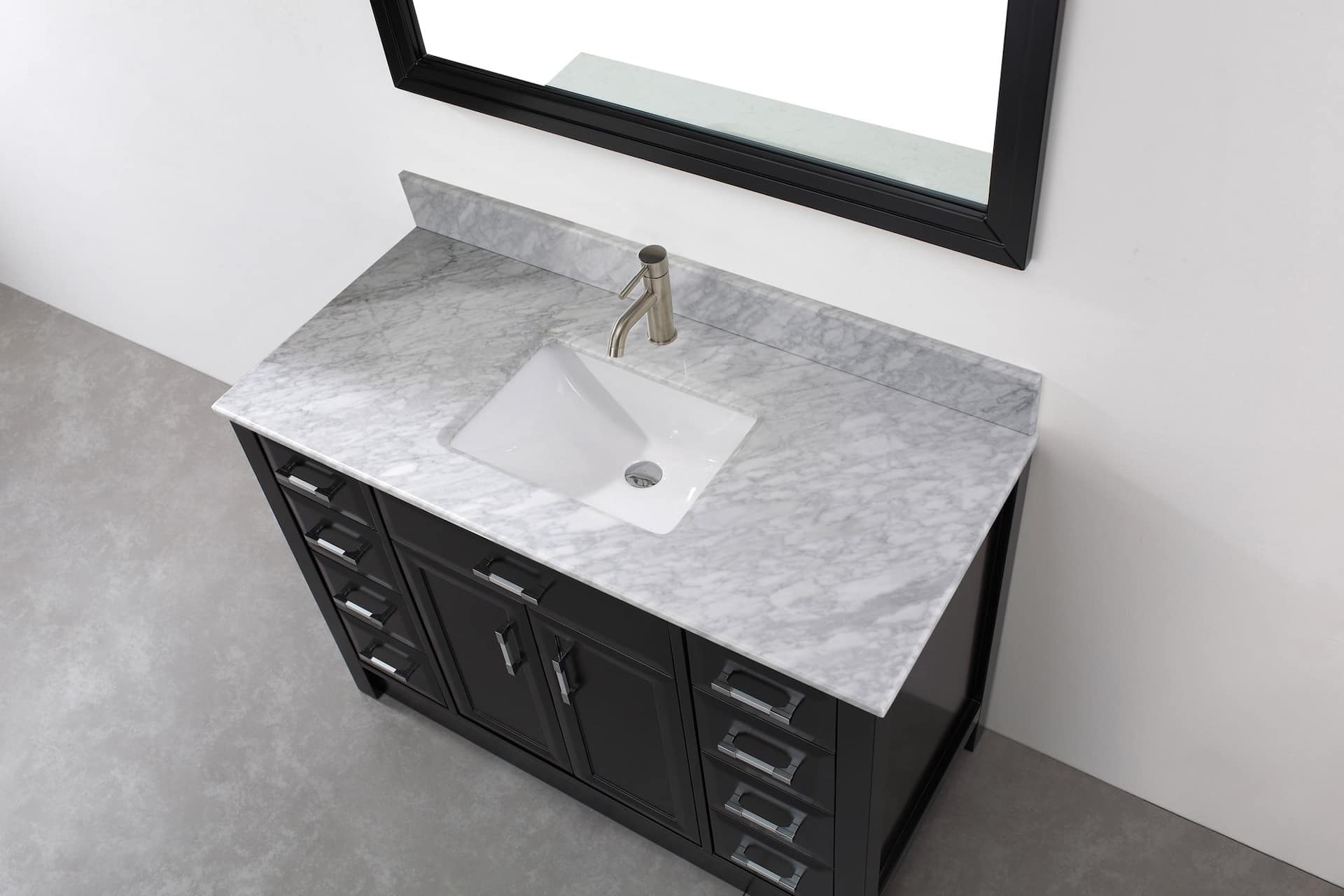 Urban Bathe Callan Bathroom Vanity with Natural Marble Top Espresso Carrera 48 in Canadian Tire