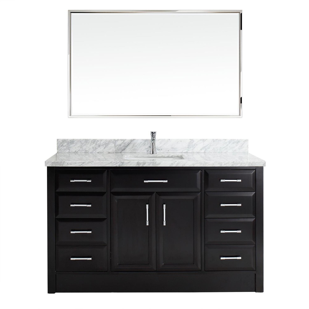 Urban Bathe Callan Bathroom Vanity with Natural Marble Top, Espresso