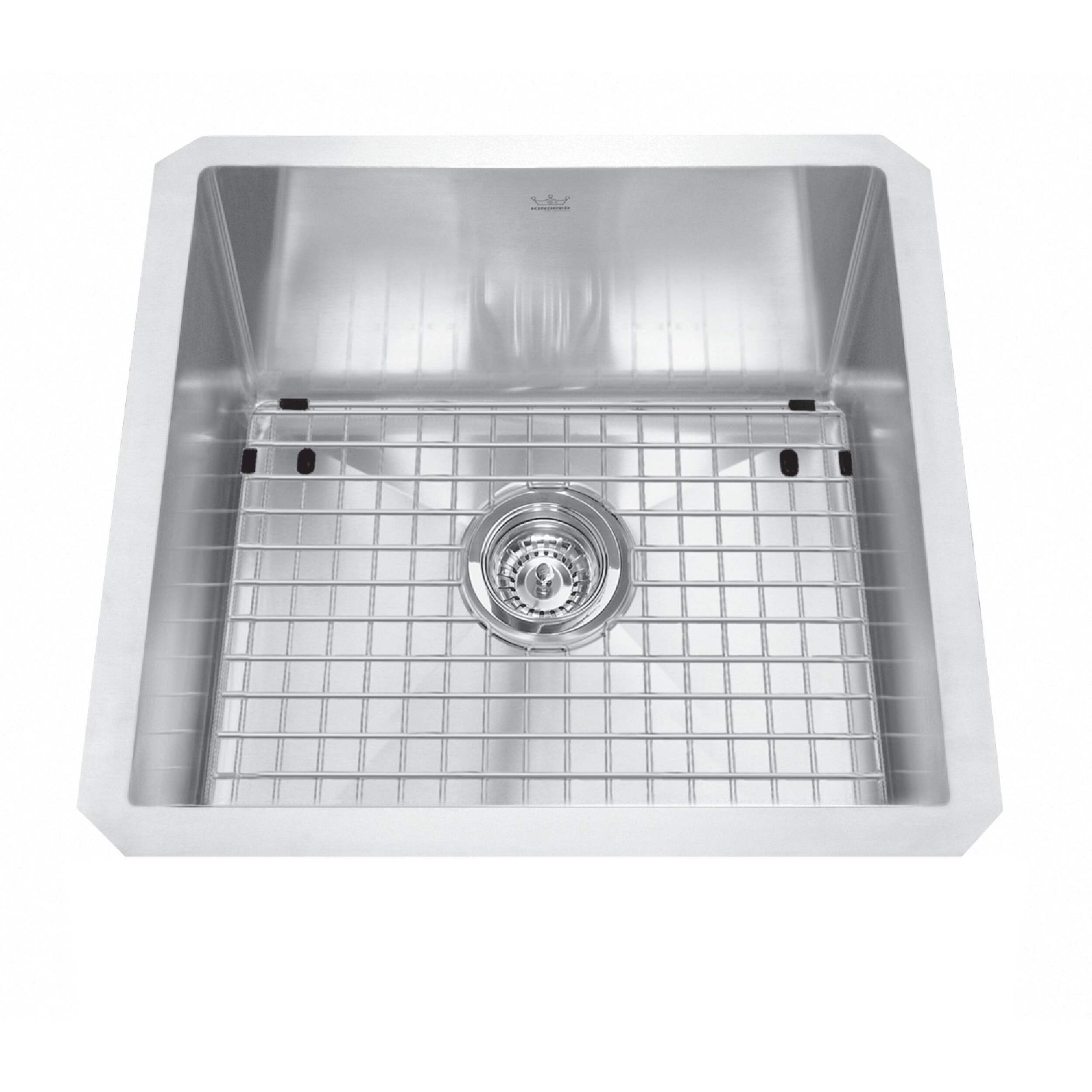 Évier simple sous comptoir Kindred Designer pour les bars et la préparation, acier inoxydable, 17 x 17 x 8&nbsp;po Overhead_Plunge